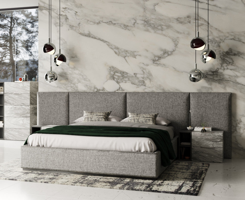 Nova Domus Maranello Modern Grey Bed, Queen