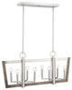 Westend 8 Light Island Chandelier, Satin Platinum
