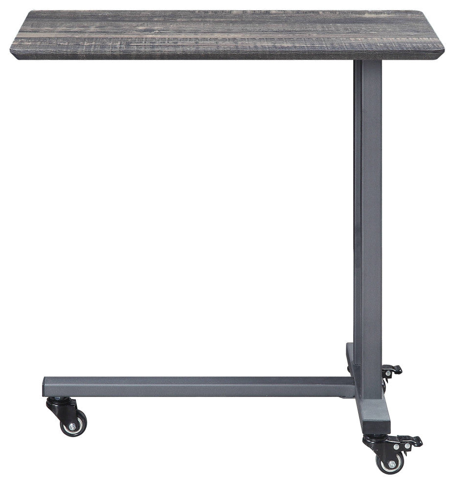 ACME Cargo Accent Table WithWall Shelf, Gunmetal