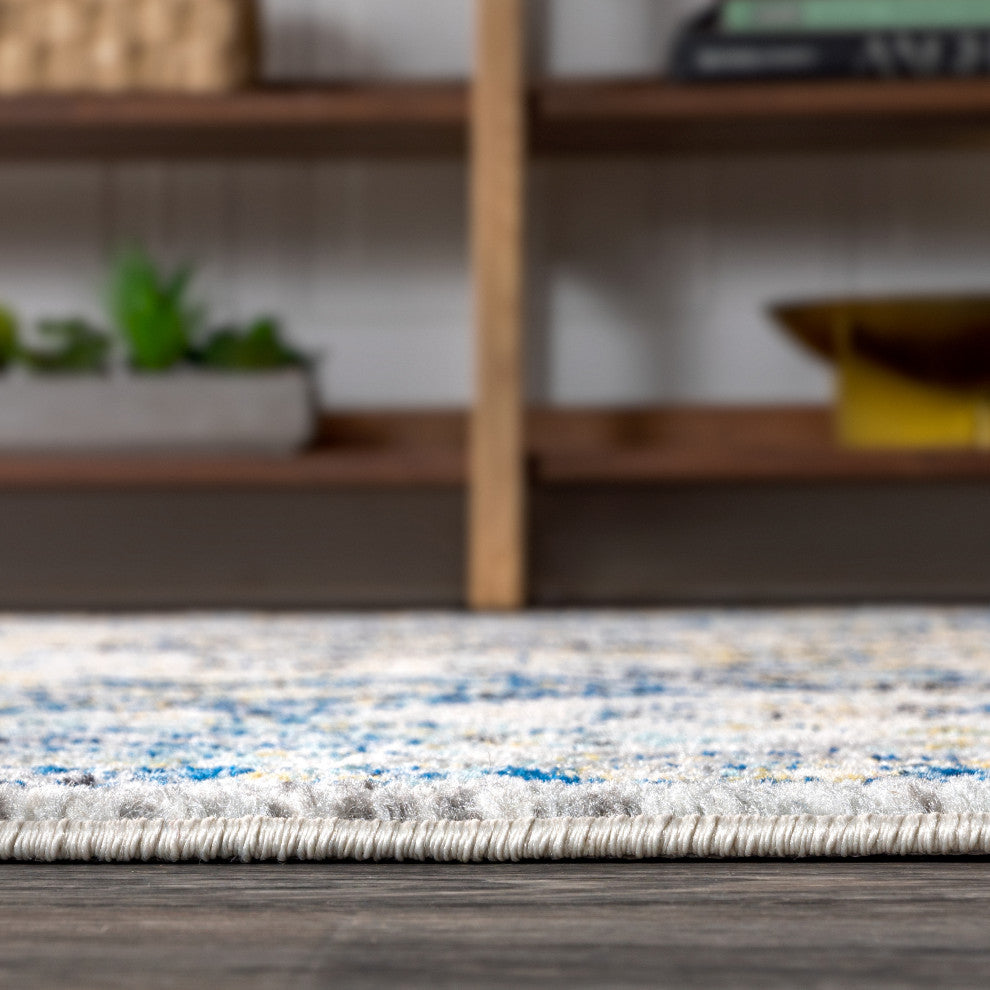 Modern Persian Boho Vintage Trellis Blue/Multi 2' x 8' Runner Rug