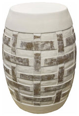 Resin Garden Stool, White