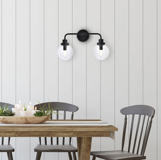 Elegant Lighting LD7033W19 Hanson 2 Light 19"W Vanity Light - Black / Brass /