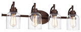 CHLOE Lighting ADAIR Transitional 4-Light Oil Rubbed Bronze Bath Fixture