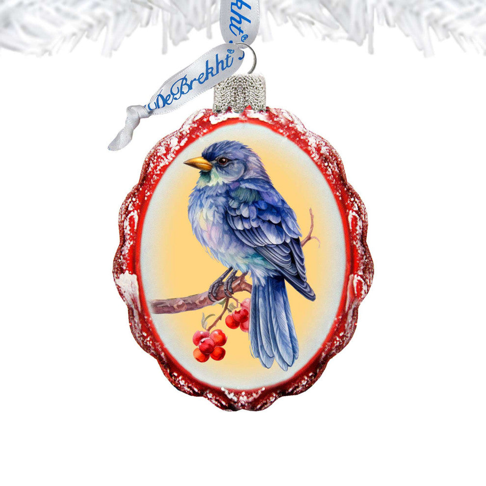 Bluebird Mercury Glass Ornaments Wildlife Holiday Decor