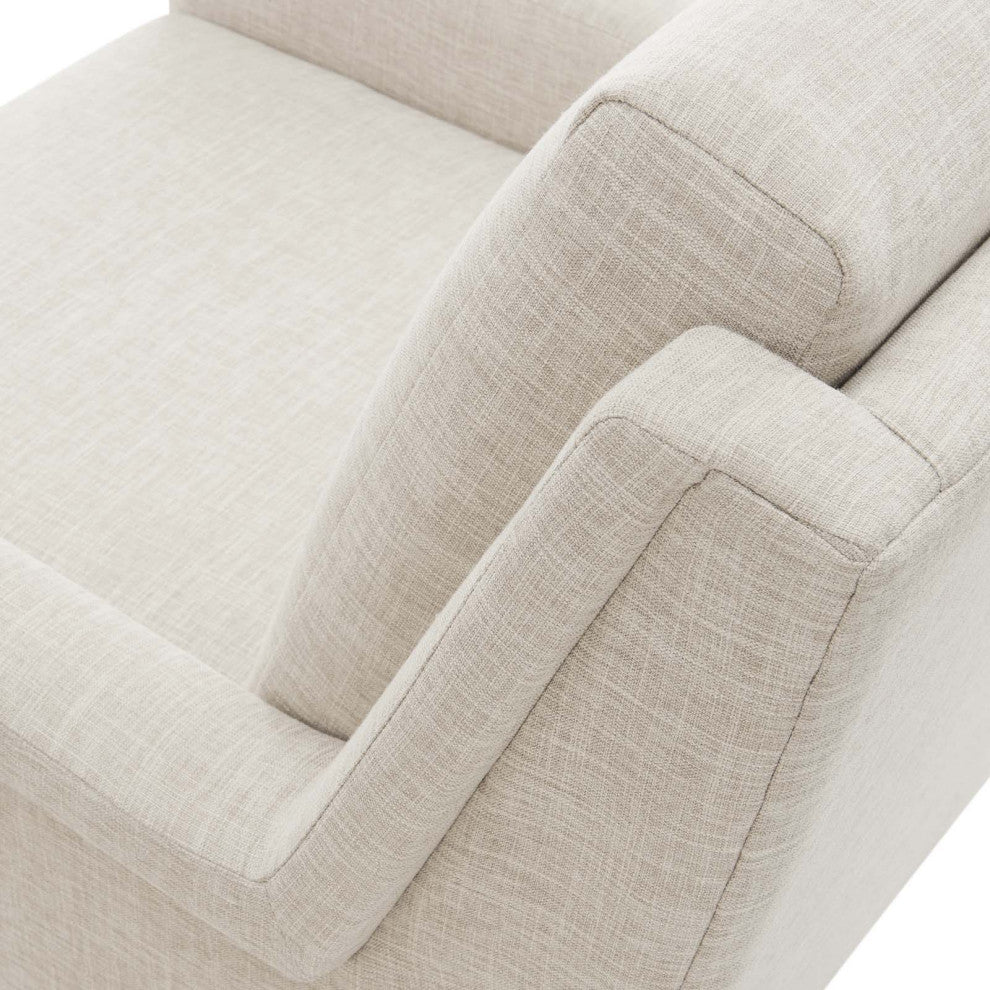 Armchair Accent Chair, Fabric, Black Beige, Modern, Living Lounge Hospitality