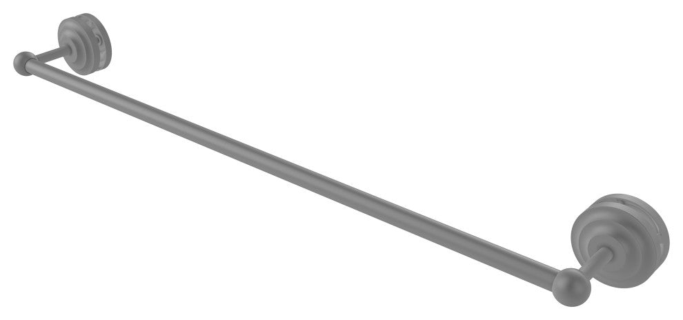 Que New 30" Shower Door Towel Bar, Matte Gray