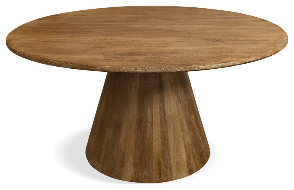 Jay 7-Piece Set With 60" Round Dining Table and 6 Upholstered Chairs, Mink