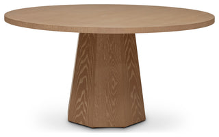 IE Series Kaia Round Dining Table, Taupe Gray