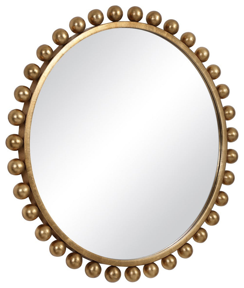 Uttermost Cyra Gold Round Mirror 09695