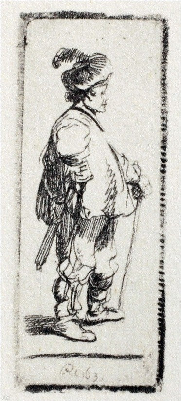 Rembrandt Van Rijn The Little Polander, 15"x30" Wall Decal Print