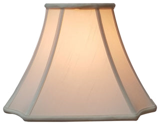 Royal Designs Square Inverted Cut Corner Basic Lampshade, Black, Eggshell, 6.5x1