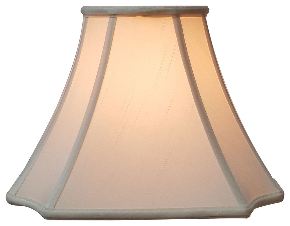 Royal Designs Square Inverted Cut Corner Basic Lampshade, Black, Eggshell, 6.5x1