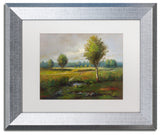 Daniel Moises 'Lonely Tree' Framed Art, Silver Frame, 11"x14", White Matte