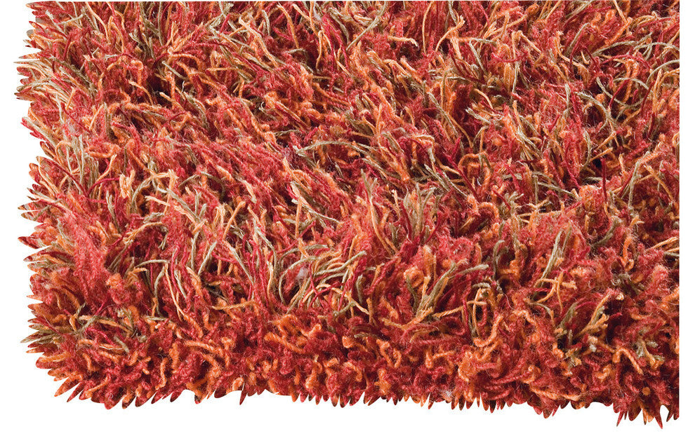 Hand Knotted Red New Zealand Wool Area Rug