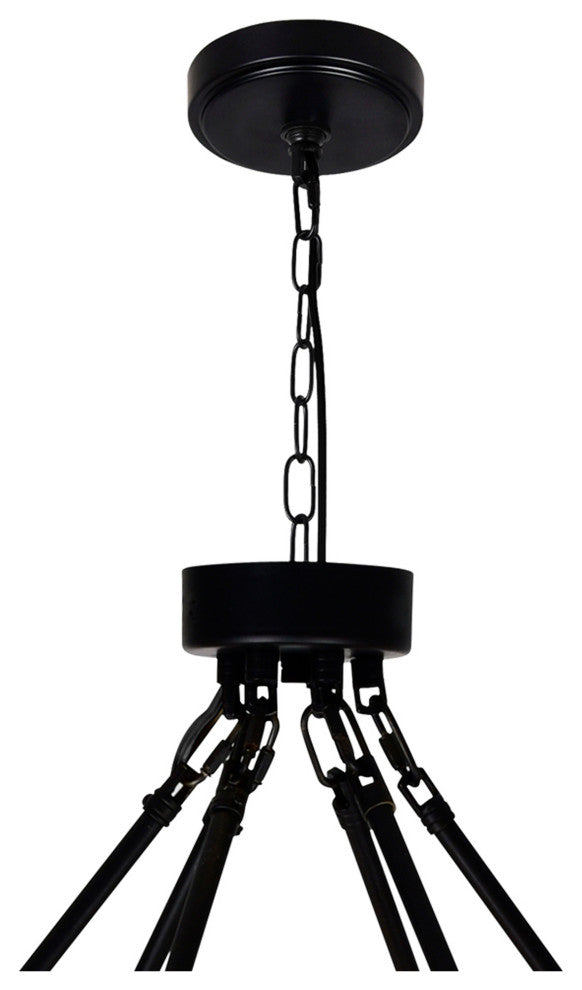 Arya 45 Light Chandelier With Black Finish