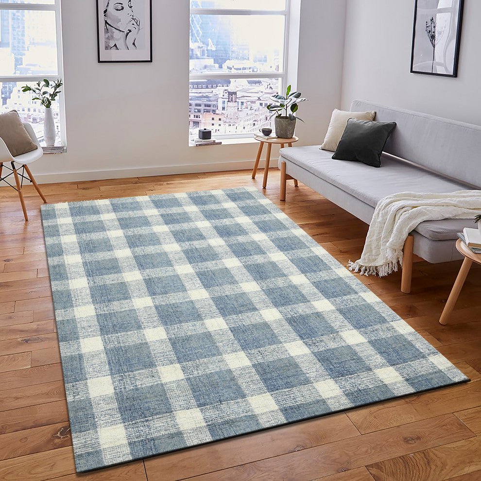 Tartan Cartwell Area Rug, Blue, 8' x 10', Plaid