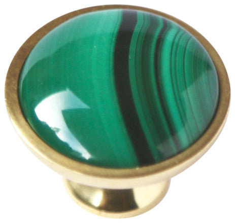 Malachite Stone Knob