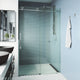 VIGO Elan Cass Aerodynamic 52" to 56" W x 76" H Frameless Sliding Shower Door, Chrome, Clear Glass