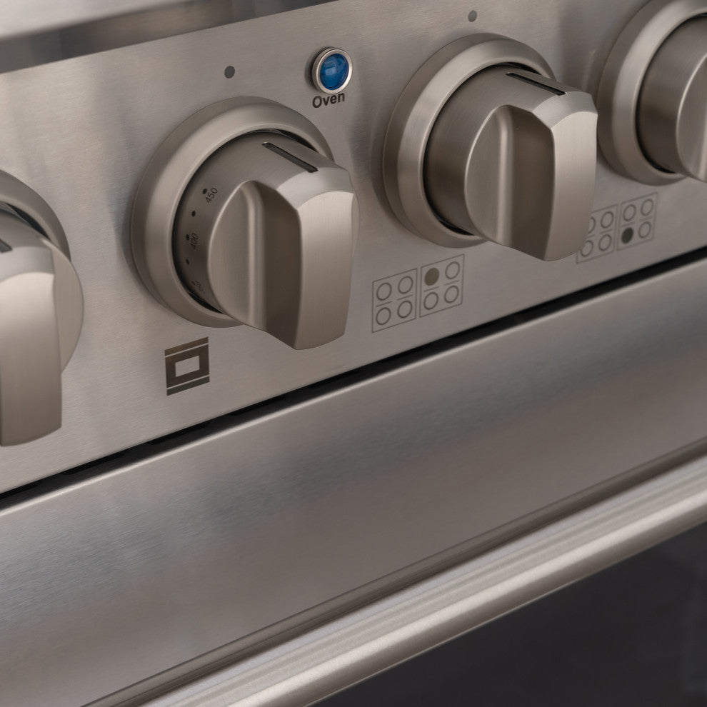 48" Slide-in Freestanding Gas Range & 6.7 Cu. Ft. Oven,8 Burners.Stainless Steel, Stainless Steel, 48"