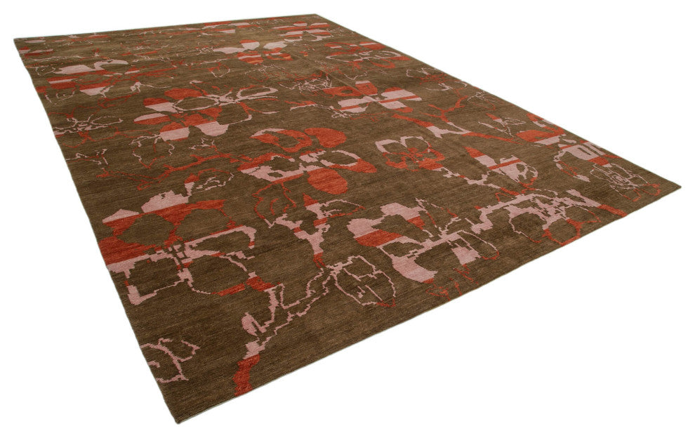Rug N Carpet - Hand-Knotted Oriental 10' x 13' 9" Pastel Oushak Area Rug