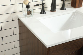 Home Living 19" Modern Walnut-Light Bathroom Vanity