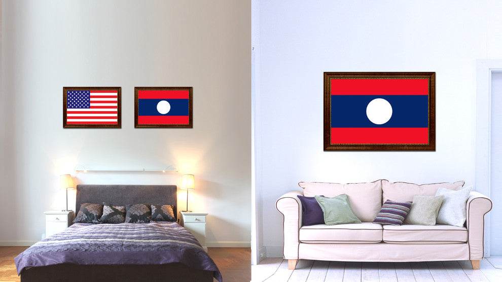 Laos Country Flag Canvas Print, 21"x30"