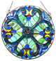 Liaison, Tiffany-Glass Victorian Window Panel 20"