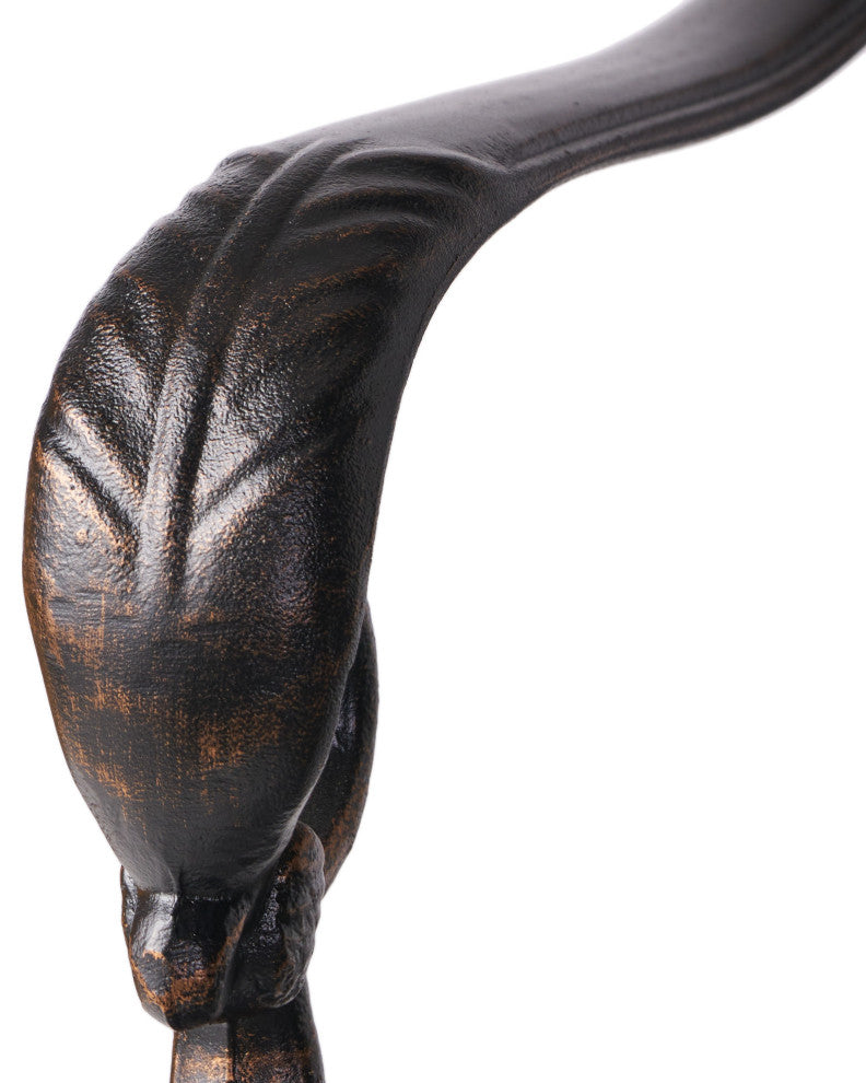 GDF Studio Pomelo Outdoor Cast Aluminum Bar Stools, Set of 2