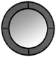 Black Metal Cane Webbing Round Wall Mirror