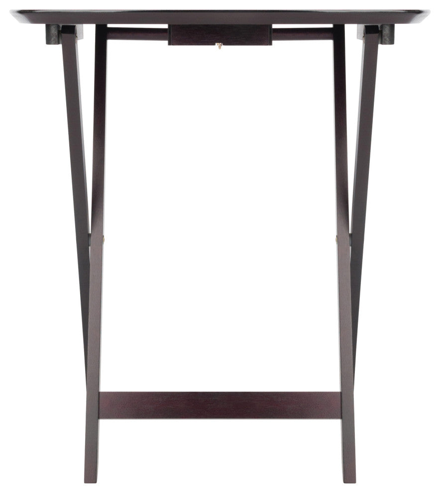 Chandler 4-Pc Single Snack Tables, Curved Oversize Top, Espresso