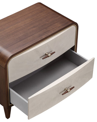 Houston 2-Drawer Nightstand, Walnut