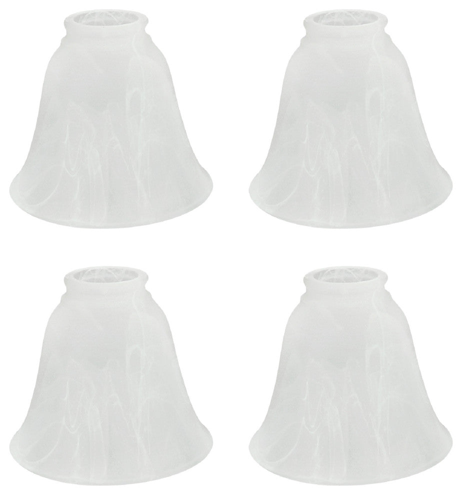 Aspen Creative 23044-4 Bell Shaped Frosted Replacement Glass Shade 4 Pack
