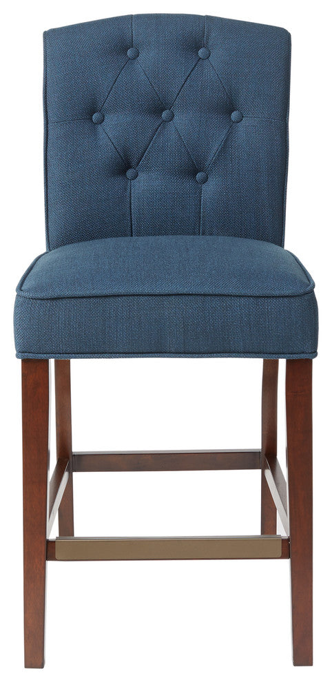 Madison Park Marian Tufted Counter Stool, Navy