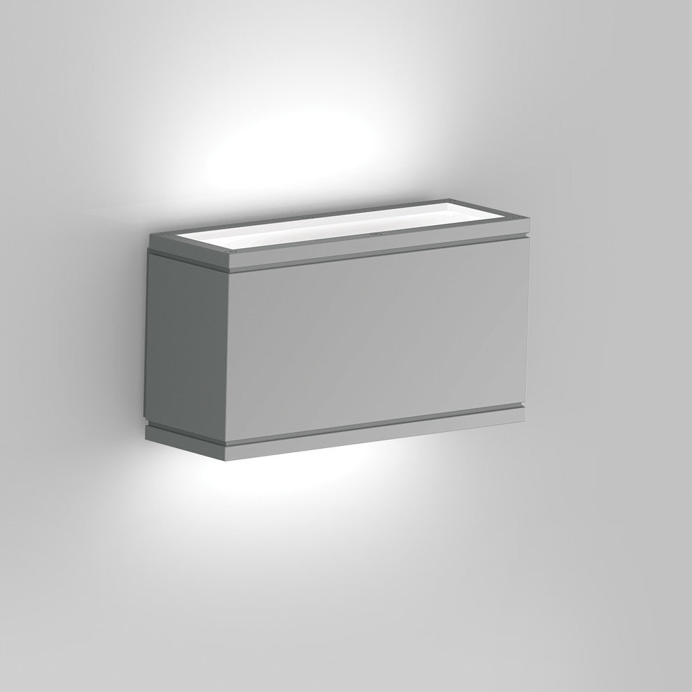 WAC Lighting Rubix LED Outdoor Rectangular Up and Down Wall Light, Graphite