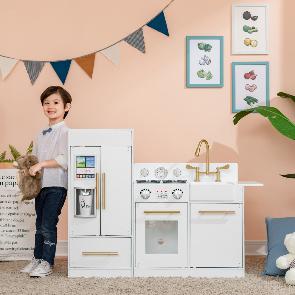 Charlotte Play Kitchen Cooking Playset, White