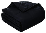 Cottonpure 100% Sustainable Cotton Filled Blanket, Black, King