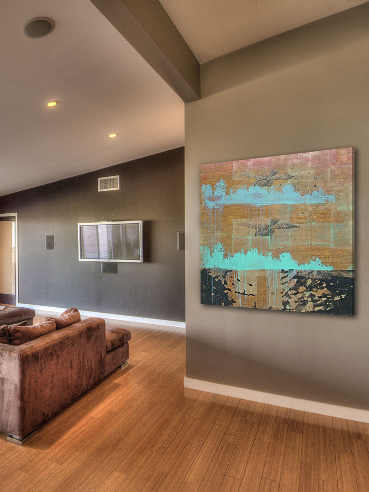 "Gliding Augur" Painting Print on Canvas by Tracy Silva Barbosa