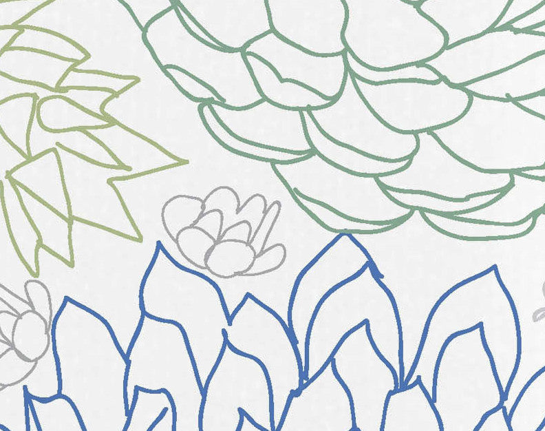 18"x30" Opal Floral Print Kitchen Towel, Blue