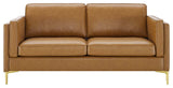 Kaiya Vegan Leather Sofa-Tan