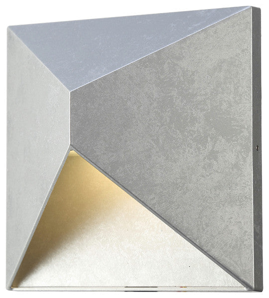 Olympos LED 3000K Outdoor Wall Sconce in Silver with Acrylic Lens