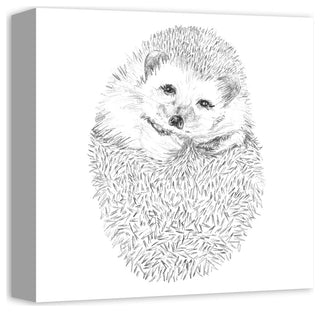 Cute Hedgehog 12x12 Canvas Wall Art