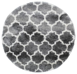 Noori Rug Shag Ava Grey/Ivory Round Rug