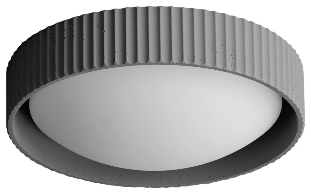ET2 E25051 Souffle 14"W LED Flush Mount Drum Ceiling Fixture - Gray