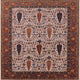 Ahgly Company Indoor Square Mid-Century Modern Area Rugs, 6' Square