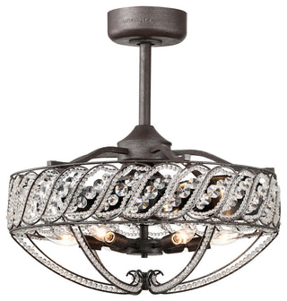 Sandi 24" 6-Light Indoor Weathered Dark Grey Finish Ceiling Fan