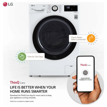 LG 2.4 cu.ft. Smart wi-fi Enabled Compact Front Load Washer