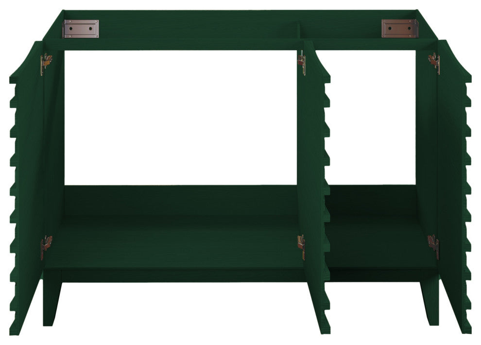 Cascade 48" Freestanding Bathroom Vanity Cabinet Without Top, Green Oak