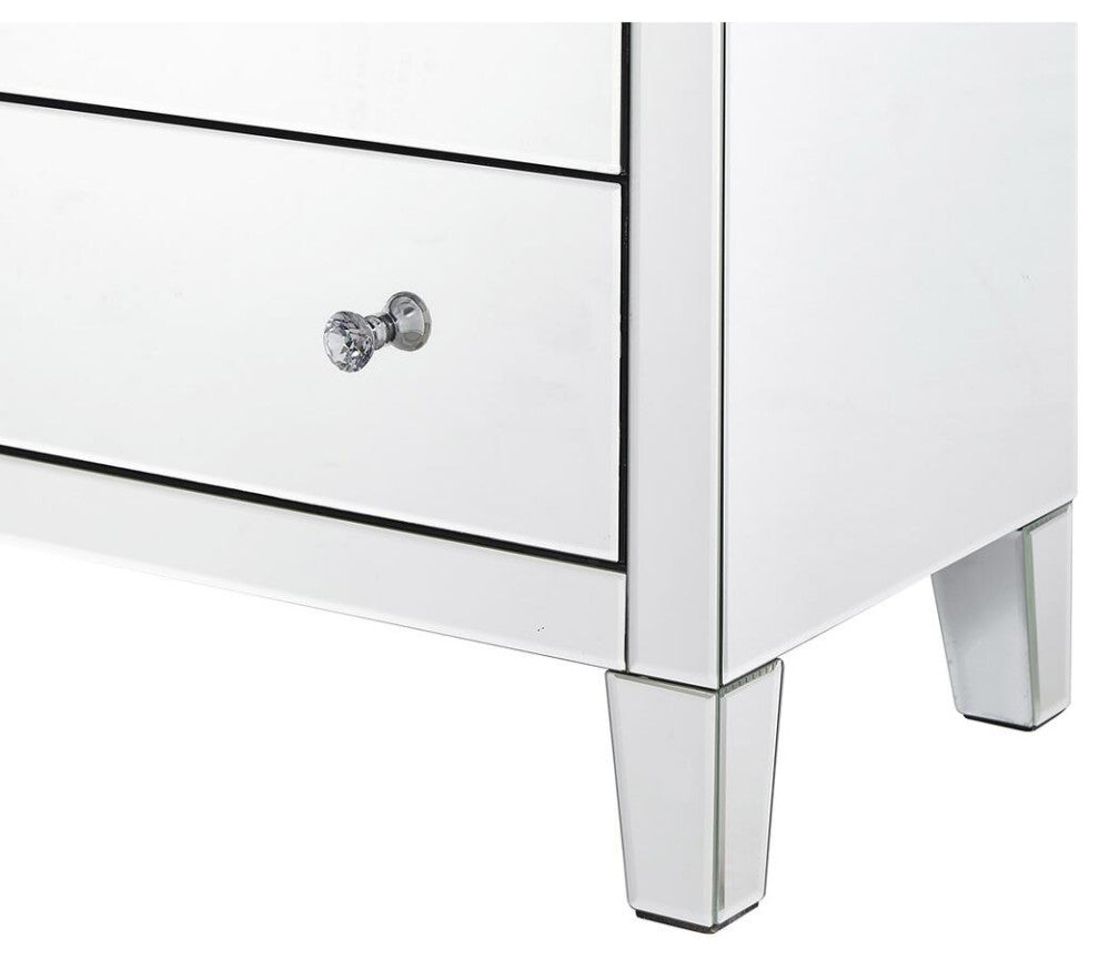 3 Drawers Dresser 32 X16 X 32" In Clear Mirror