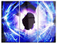 "Fractal Blue Light Shine" Digital Metal Wall Art, 3 Panels, 36"x28"