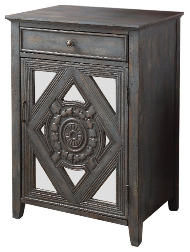 Voguish Side Table, Antique Gray-Blue
